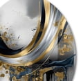 thumbnail image 3 of Designart "Abstract Marble Shapes and Lines V" Abstract Marble Metal Round Art Print, 3 of 5
