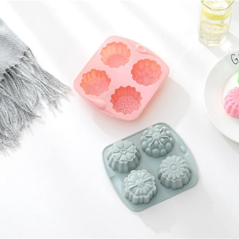 ZHAGHMIN Mini Donut Resin Mold 4 Companys Flower Silicone Cake Mould 4  Companys Flower Silicone Cake Mould Alien Candy Small Metal Pan Stainless  Steel Bread Pans For Baking 9X5 Easy Bake Oven