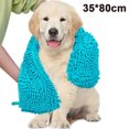 thumbnail image 1 of Ultra Absorbent Quick Dry Pet Bath Towels Soft Chenille Material Hand Pocket Design for Large, Medium, Small Dogs and Cats-Lake Blue, 1 of 9