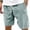 blue, variant on Puztloy Men’s Casual Shorts Elastic Waist Drawstring Summer Beach Textured Shorts Blue