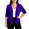 thumbnail image 1 of fatyb Womens Plus Size Cardigan Half Sleeve Lightweight Jacket Open Front Summer Casual Loose Cover Up, 1 of 7
