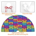 thumbnail image 4 of Yiaed Cassette Tapes Print Christmas Tree Skirt , Tree SkirtsTree Mat for Christmas Winter Holiday Indoor Decorations-48", 4 of 7