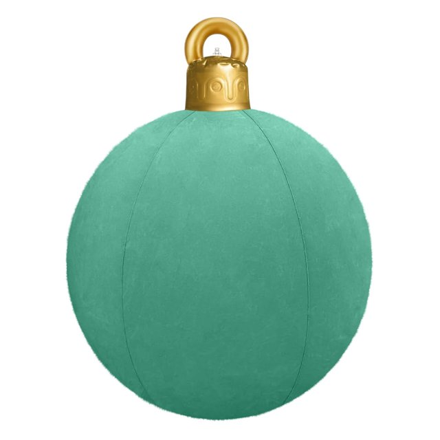 Meitianfacai 24 Inch Giant Inflatable Velvet Christmas Balls Inflatable Flocked Christmas Ball Large Holiday Inflatables Outdoor Decorations Christmas Blow Up Yard Decor Gi, Green