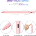 thumbnail image 5 of Stylus Pen for iPad 2018-2025 - Fast Charging Active Pencil with Palm Rejection, Tilt Sensitivity, Compatible with iPad 11th/10th Gen, Pro, Air, Mini - Pink, 5 of 6
