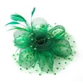thumbnail image 3 of Yeetfub Derby Hats Derby Hats for Women 2024 Fascinators for Women Tea Party Headband Hat Mesh Feathers Hair Clip for Wedding Cocktail and Church ky Derby Hats Wedding Hats for Women,Green, 3 of 5