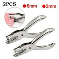 thumbnail image 1 of 2PCS 3/6mm Handhold Single Hole Punch Metal Puncher Tools For Scrapbooking Cards, 1 of 11