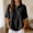 Black, variant on Uobin Womens Short Sleeve Polo Sweater V Neck Collared Knitted Shirts Waffle Summer Casual Business Office Work Tops Golf Clothes