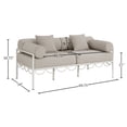thumbnail image 6 of Meridian Furniture Portofino 69.75" Beige Water Resisting Fabric Patio Loveseat, 6 of 9