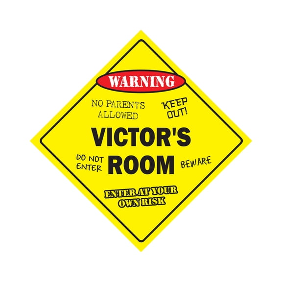 SignMission X-Victors Room 12 x 12 in. Crossing Zone Xing Room Sign - Victors