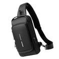 thumbnail image 2 of Contraseña Sling Mochila Antirrobo Multifuncional Ciclismo Pecho Bolsa para Motocicleta Hombres Negro YUNYI BRAND  Deportes, 2 of 8
