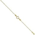 thumbnail image 2 of 14K Yellow Gold Polished Heart & Bead w/.75 in ext. Bracelet - 7.75"- Made In Italy, 2 of 6