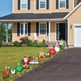 thumbnail image 3 of Big Dot of Happiness Very Merry Christmas - Santa, Elves, Penguins, Reindeer, Snowman, Sleigh, Ornaments -Outdoor Holiday Santa Claus Yard Decor-10 Pc, 3 of 8