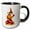 Black/White, variant on 3drose, Ellen Clapsaddle – Valentine Harlequin with Heart, 11oz Two-tone Green Mug