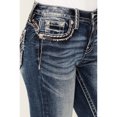 thumbnail image 4 of Miss Me Women's Dark Wash Mid Rise Americana Bootcut Stretch Denim Jeans - M5014B396 29W x 34L, 4 of 4