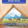 thumbnail image 5 of ModFusion 10’ All Season Glamping Bell Tent Waterproof for Outdoor Family Gatherings, Picnics, and Barbecues Including 4 Breathable Windows and Stove Jacks in Beige, 5 of 10
