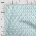 thumbnail image 2 of oneOone Cotton Cambric Turquoise Blue Fabric Block Craft Projects Decor Fabric Printed By The Yard 42 Inch Wide-KT, 2 of 6