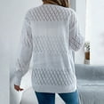 thumbnail image 5 of Fiaer Cardigan Sweaters for Women Lightweight Long Sleeve Open Front Solid Color Casual Tops White S, 5 of 8