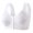 White, variant on Womens Plus Size Polka Dot Wireless Snap Front Tank Bra, Wide Shoulder Straps Soft Support Comfort Bralette Intimate Underwear for Ladies White