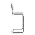 thumbnail image 4 of Pemberly Row Modern Fabric Bar Height Stool (Set of 2) in White, 4 of 5