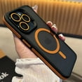 thumbnail image 2 of Luxury Bicolor Matte Magnetic Translucent Case For iPhone 16 15 14 13 12 11 Pro Max 16 Plus Magsafe Wireless Charge Bumper Cover black For iPhone 14Pro Max, 2 of 6