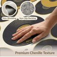 thumbnail image 6 of ODIKA 2'x3' Washable Throw Rug Record Vinyl Phonograph Abstract Music Theme Circular Shaped for Hallway, Study Room, Non-Slip Low Profile, Flatwoven, 6 of 7