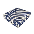 thumbnail image 3 of Horizontal Flannel Blanket Is Light Warm Soft Anti-Pilling Anti-Wrinkle Anti-Allergy And No Hair Loss For Bed And Sofa Camping Travel Zebra Print Style Steelblue_1, 3 of 8