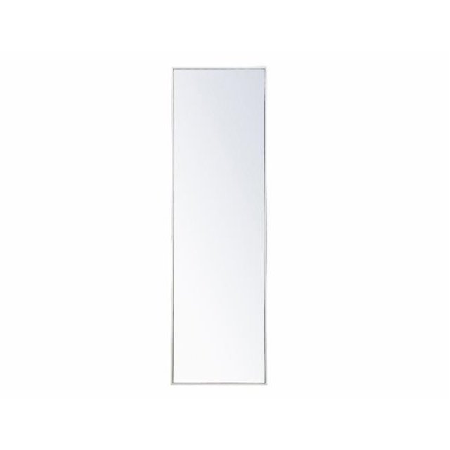 Elegant Decor MR4081WH 18 x 60 in. Metal Frame Rectangle Mirror, White