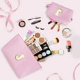 thumbnail image 6 of DAKIMOE Makeup Bag Cosmetic Bags Organizer Personalized Initial Travel Essentials Toiletry Bag for Birthday Christmas Girlfriend Teacher Valentines Day Gifts, 6 of 9