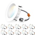 thumbnail image 1 of Kit de luz LED empotrable Sunco de 4" 11 W 660 lm regulable CCT, 1 of 6