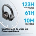 thumbnail image 5 of SoundPEATS Space Audífonos Inalámbricos Bluetooth 5.3 123 Horas de Batería Cancelación Activa de Ruido Híbrida ENC para Llamadas Diadema Plegable Altavoces de 40mm Conexión Multipunto Modo Juego, 5 of 5