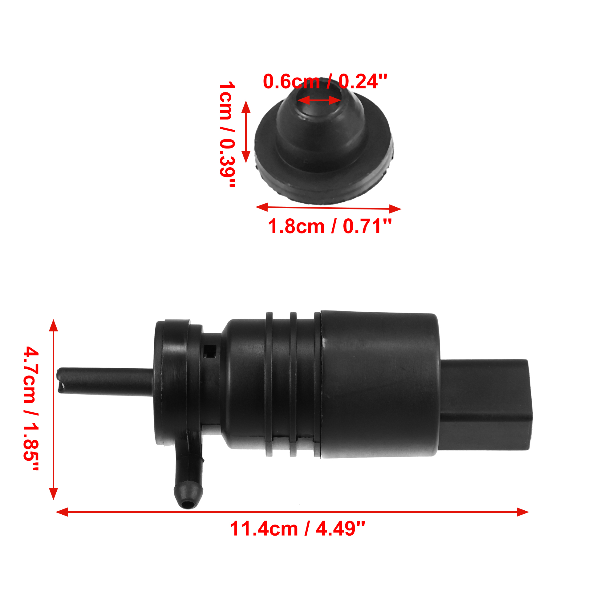 Unique Bargains Windshield Washer Motor Pump with Grommet for Honda Pilot - Pack of 1