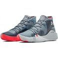 thumbnail image 4 of Under Armour Men's Spawn Mid Basketball Shoe, Ash Gray/Harbor Blue, 7 D(M) US, 4 of 4