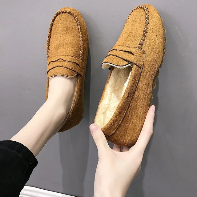 XIHAHA, mocasines informales, zapatos náuticos, zapatillas de deporte para mujer, nueva moda, zapatos para conducir, zapatos para caminar para niñas, zapatos informales de lana para mujer