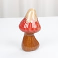 thumbnail image 2 of 2 Pack Ceramic Mushroom for Garden, Lawn Ornament Mushroom Statue Decor for Fairy Garden, Yard, Indoor, Outdoor, Pottery Ornament 4 Inches in Height,Style 5, 2 of 6