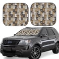 thumbnail image 1 of Wukai Cartoon Bear Car Front Windshield Sun Shade,Sun Visor Shield Block Automotive Interior Protector Blocks UV Rays-Medium, 1 of 6