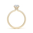 thumbnail image 2 of ANGARA IGI Certified Lab Grown 1.15 Ct Diamond Hidden Engagement Ring for Women in 14K Yellow Gold (Size-8x6mm| Color-F-G| Clarity-VS) | Anniversary, Jewelry Gift for Women | Lab-Grown Diamond Ring, 2 of 4