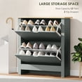 thumbnail image 4 of HOMCOM Armoire à Chaussures Étroite pour Entrée avec 2 Tiroirs Basculants Tablette Ajustable, 4 of 10