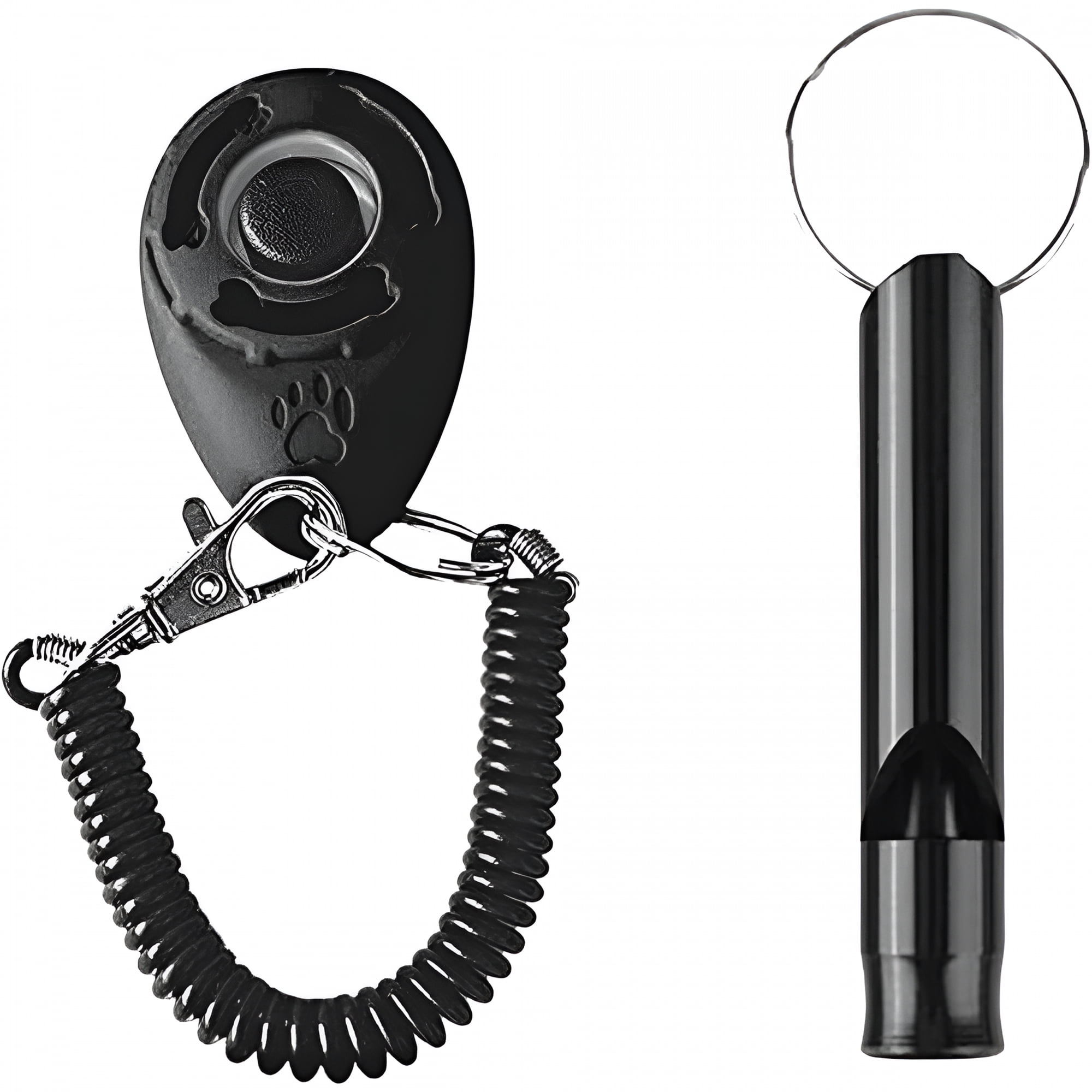 BESTSKY Dog Puppy Clicker & Whistle Trainer - Teardrop Kit, Training in Obedience, Wrist Strap, For Puppies Cats Dogs, Recall Tips, Stop Barking