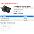 thumbnail image 2 of At Fuel Rail Fuel Pressure Sensor - Compatible with 2013 - 2016 Ford Fiesta 2014 2015, 2 of 2