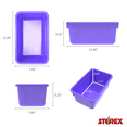 thumbnail image 6 of Storex Plastic Cubby Bin, Kids' Craft and Supply Storage, Purple, 5-Pack, 6 of 10