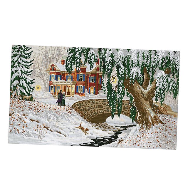 S de Bordado Perfecl Patrones de Paisaje de Nieve Preimpresos para Principiantes o Adultos Kits de Bordado