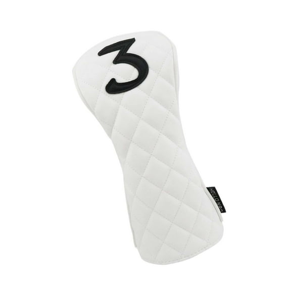 Langgg Couvre-Chef de Golf en Bois Long Cou Couvre-Chef de Golf en Bois pour Sports de Plein Air Adultes No 3 Blanc Blanc No 3
