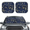 thumbnail image 2 of Yiaed Vintage Golden Butterfly Print Car Front Windshield Sun Shade,Foldable Anti-UV Car Sunshade for Front Window for Most Vehicles-Small, 2 of 5
