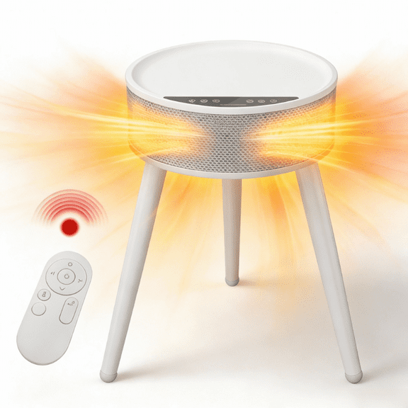 1500W Space Heater-ETL Certified, Silent Heating, V-0 Flame Retardant, Ceramic,  Adjustable Thermostat&Remote, Tip-Over Protection,Portable for Home&Christmas white