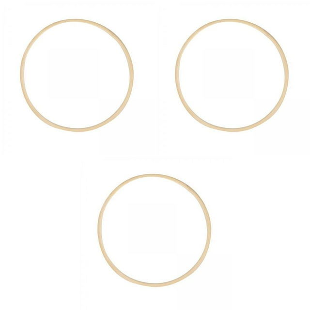 3 Piezas Aros de Madera Redonda BLESIY Bambú Para Manualidades