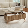 thumbnail image 2 of Gymax 43.5'' Fluted Lift Top Coffee Table w/Lift Tabletop Hidden Compartments for Home, 2 of 10
