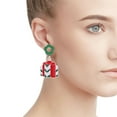 thumbnail image 6 of Dangle Holiday Earrings Christmas Santa Reindeer Earring Women Snowflake Earring, 6 of 19