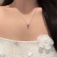 thumbnail image 2 of S925 Pure Silver Women's Necklace - Eternal Love Necklace Round Necklace, a gift for girlfriends, lovers, friends, suitable for occasions such as Christmas, Valentine's Day, birthdays, etc., 2 of 3