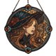 thumbnail image 2 of Beautiful Witch - Enchanting Witch Face Window Hanging Suncatcher Ornament, 2 of 2