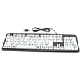thumbnail image 4 of Large Print Wired Keyboard High Contrast Wired Keyboard Lightweight Oversized Print Letters USB Keyboard with 104 Keys for Elderly Weak Sight Visually Impaired, 4 of 6
